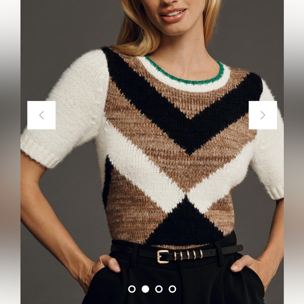 Anthropologie Maeve shrunken Tee sweater